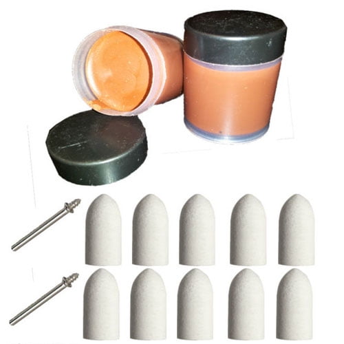 10 Felt +1 bottle Polishing Compound Pasty for Dremel 421 Rotary Tool