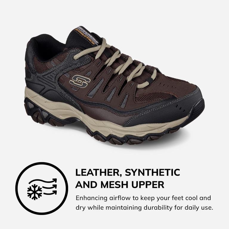Mens 10 Skechers After Burn Memory Foam Lace-Up Sneaker Pebble / Black NEW Skechers Afterburn Memory Fit Lace-Up Sneakers, Mens  main image 4