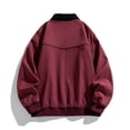 thumbnail image 4 of WRKEKC Windbreaker Jackets for Men Colorblock Cargo Washed Vintage Lapel Full Zip Long Sleeve Loose Casual Fall Winter Outerwear Jacket Coat, 4 of 9