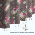thumbnail image 6 of Football and Flower Black Pattern Modern Waterproof Shower Curtain Set with 12 Hooks, Washable Decorative Bathroom Shower Curtain, 6 of 6