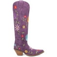 thumbnail image 2 of Dingo Women's Flower Power Suede Tall Western Boot Snip Toe Purple 6 1/2 M  US, 2 of 7