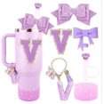 thumbnail image 1 of Paquete de 6 Accesorios Mors para Tazas Stanley Cup, Letras lizadas, Tapas Antifugas, Base Brillante de Silicón, y Más para Tazas de 30oz/40oz (V), 1 of 4