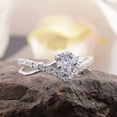 thumbnail image 5 of K-KED 925 Silver Filled Ring Fashion Delicate Jewelry Cubic Zircon Women Wedding Ring Sz 6-10-6, 5 of 6
