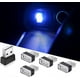 thumbnail image 1 of Kit de 5 luces LED azules para ambiente interior de coche, miniiluminación enchufable de 5 V para coches, portátiles y puertos USB., 1 of 5