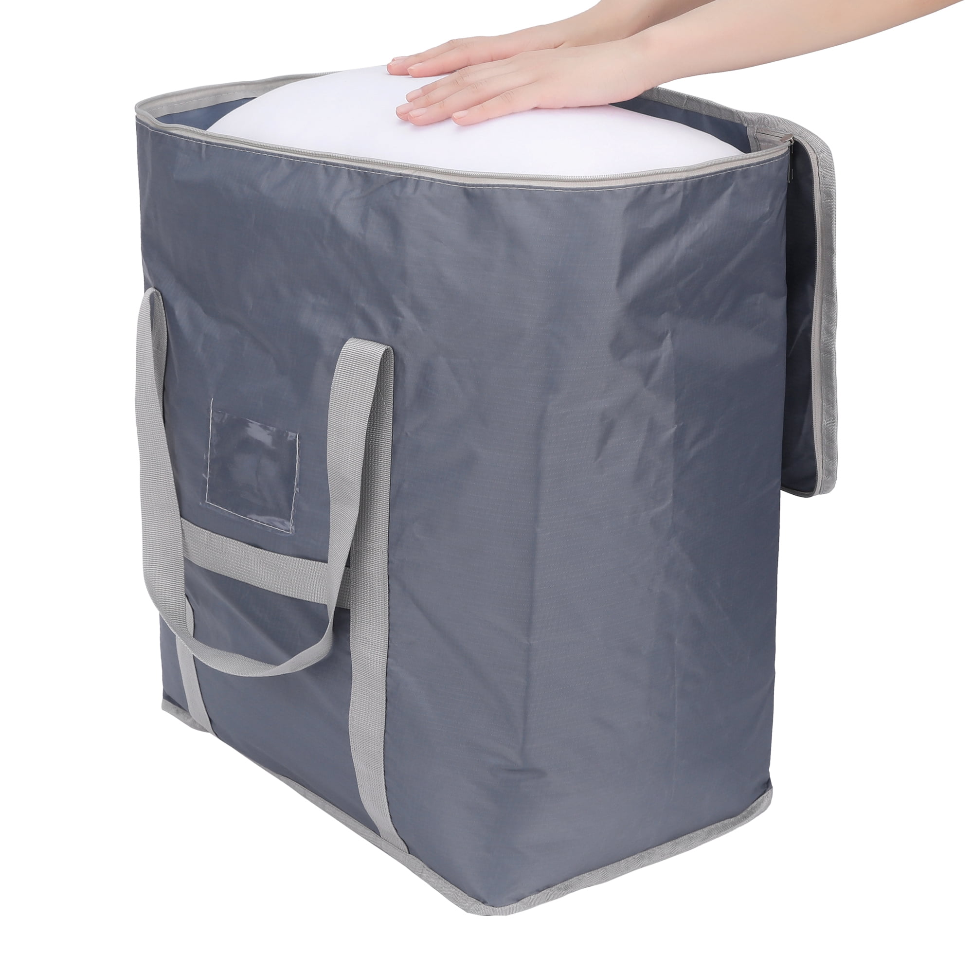 Unique Bargains 1 Pack Clothes Storage Bags Moving Bags Gray 30*18*22in