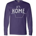 thumbnail image 3 of Inktastic It's Home- State of Iowa Outline Distressed Text Long Sleeve T-Shirt, 3 of 5