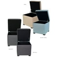 thumbnail image 3 of MJL Furniture Designs Tami Designer Square Storage Ottoman Grey Storage Transitional, 3 of 5