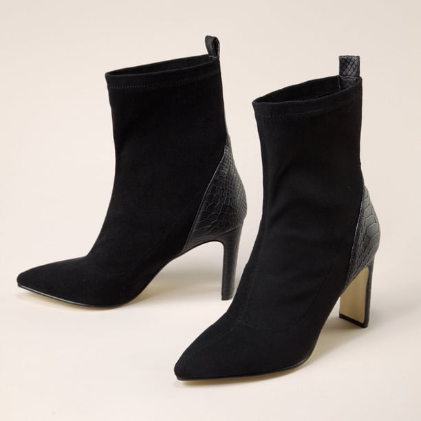 Escarpins Topshop à Talons Hauts Noirs Daim Véritable - Plateforme 3 Cm, Talon 12 Cm - Taille UK7 (EU40) - Neuf Avec Boîte