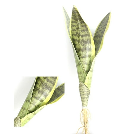 Huangzhiping 1pc Artificial Tiger Piran Leaves Branch Bonsai Decoration Fake PVC Plants