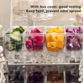 thumbnail image 3 of Ice Chilled Condiment Server, Ice Chilled Condiment Containers Clear Fruit Tray with Lid, Plastic Storage Cold Food Container Sauce Caddy Serving Tray Container for Fruit Salad, 3 of 8