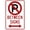 Warning Sign 3, variant on No Parking Symbol Sign - 8"x12" Aluminum Metal Sign, Fade Resistant, Clear Parking Prohibition, Indoor Outdoor Warning