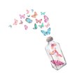 thumbnail image 2 of XWSHYW Pegatinas de Pared Botella de Vidrio Colorida con Flores Luminosas, 2 of 4