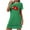 Green, variant on Lenpel Nightgown for Women Short Sleeve Crew Neck Valentine's Day Printed Nightshirts Soft Mini Nightdress
