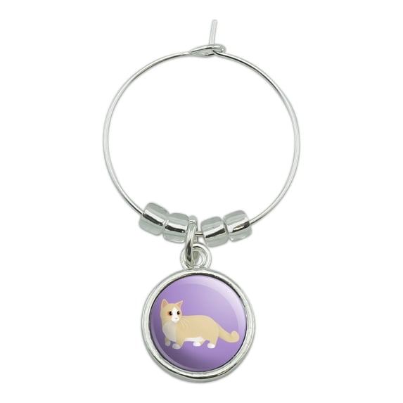 Munchkin Cat Wine Glass Charm Drink Marker