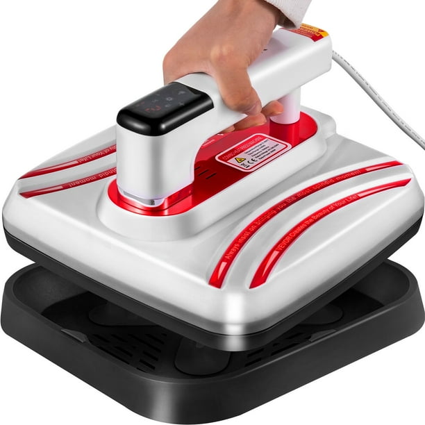 VEVOR Mini Press 800W Mini Heat Press 10x10 Inch Red Portable Easy