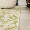 thumbnail image 4 of JONATHAN Y SANTA MONICA 5' Square Area Rug, Estrella Bohemian Medallion Textured Weave - Cream/Green, SMB105E-5SQ, 4 of 8