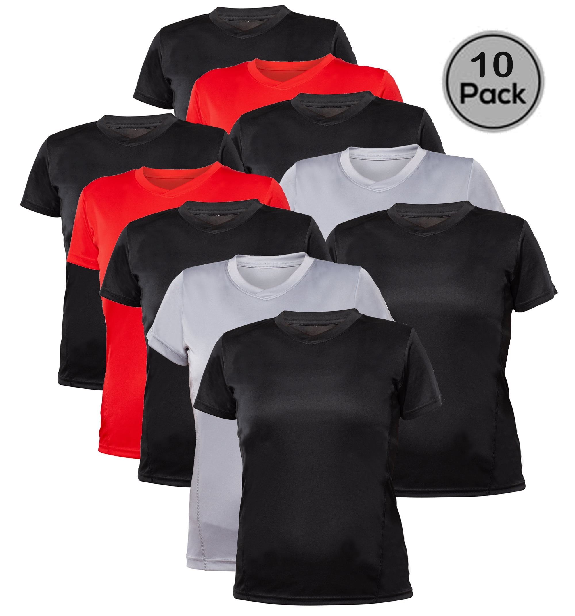 Blank Activewear Pack of 10 Women's T 