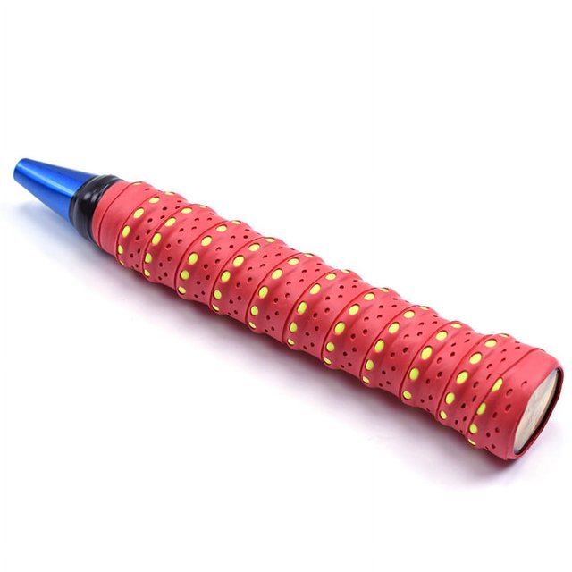 105 pegamento de mano de quilla de dos colores pegamento de mano de bádminton transpirable agarre de caña de pescar con cinturón de absorción de sudor
