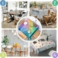thumbnail image 4 of Rainbow Tie Dye Swirl Pattern Square Tablecloth,Waterproof Square Table Cover,Wipeable Spillproof Washable Table Cover for Home Kitchen Party Decor 42"X42"(107x107cm), 4 of 6