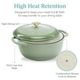 thumbnail image 6 of Best Choice Products 6 Quart Enamel Cast-Iron Dutch Oven, Heavy-Duty Cookware w/ Dual Handles, Lid - Sage Green, 6 of 8