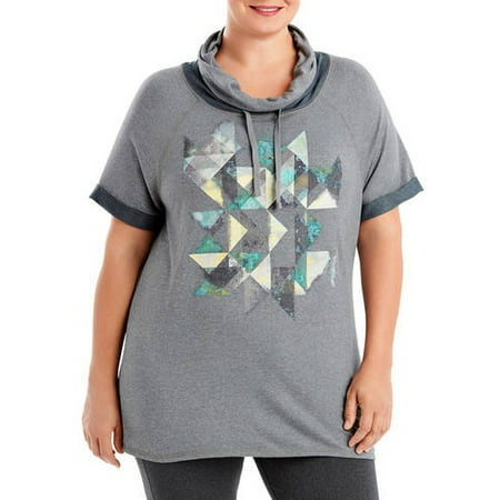 Just My Size Women's Plus Size Active French Terry Graphic (Best French Fashion Brands)