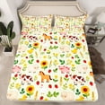 thumbnail image 2 of Feelyou Farm Sheep Animal Bed Sheets, Sunflower Plant Kids King Sheets, 4 Pieces, 2 of 7