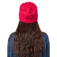thumbnail image 3 of SHCKE Womens Winter Hats Slouchy Knit Beanie Hat Stretch Thick Cable Knit Hats Warm Beanie Hat Red, 3 of 5
