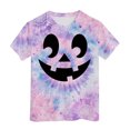 thumbnail image 5 of PEASKJP Girls T Shirts Short Sleeve Girl's Short Sleeve Crewneck T Shirt Halloween Clothes (Light Purple,1-2 Years), 5 of 5