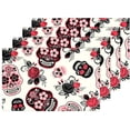 thumbnail image 5 of EREHome Funny Skull Roses Placemat Plate Holder Set of 4, Table Mats Protector 12x18 inch, 5 of 5