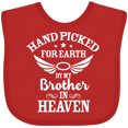 thumbnail image 3 of Inktastic Handpicked for Earth by My Brother in Heaven Angel Wings Boys or Girls Baby Bib, 3 of 4