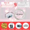 thumbnail image 3 of String Lights chzk, 12 unidades, batería roja de 2,1 m, resistente al agua, 3 of 6