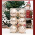 thumbnail image 2 of HomeDM Christmas Balls 6Pcs Champagne Shatterproof Ornaments Balls 6cm/2.36" Christmas Tree Hanging Pendant for Holiday Wedding Party Home Decor, 2 of 5