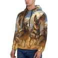 thumbnail image 3 of Honeii Farm Corgi German Shepherd Pattern Mens Hoodies Men's Loose Sleeve Sweatshirt,Pullover Hooded Sweatshirt for Men,Essentials Hoodie-Large, 3 of 7