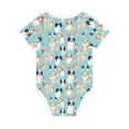 thumbnail image 2 of Daiia Colorful Dog Printed Unisex-Baby Short Sleeve Onesies Bodysuits Baby Climbing Clothes Soft and Comfortable Romper with Expandable Shoulder Design-12 Months, 2 of 8