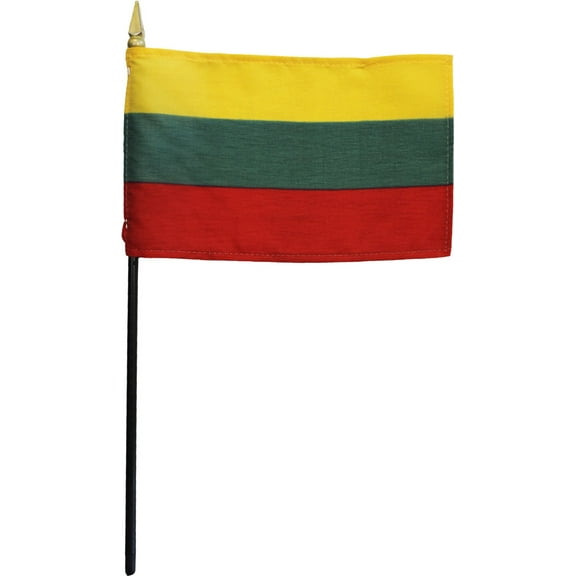 Lithuania - 4"X6" Stick Flag