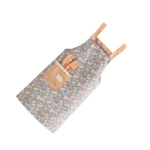 Delantal de bolsillo de conejo Moyic para cocina resistente a las manchas y transpirable azul