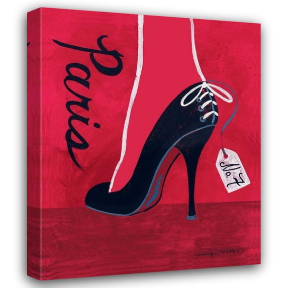 Jennifer Matla 36x44 Gallery Wrapped Canvas Wall Art Titled - High Heels Paris