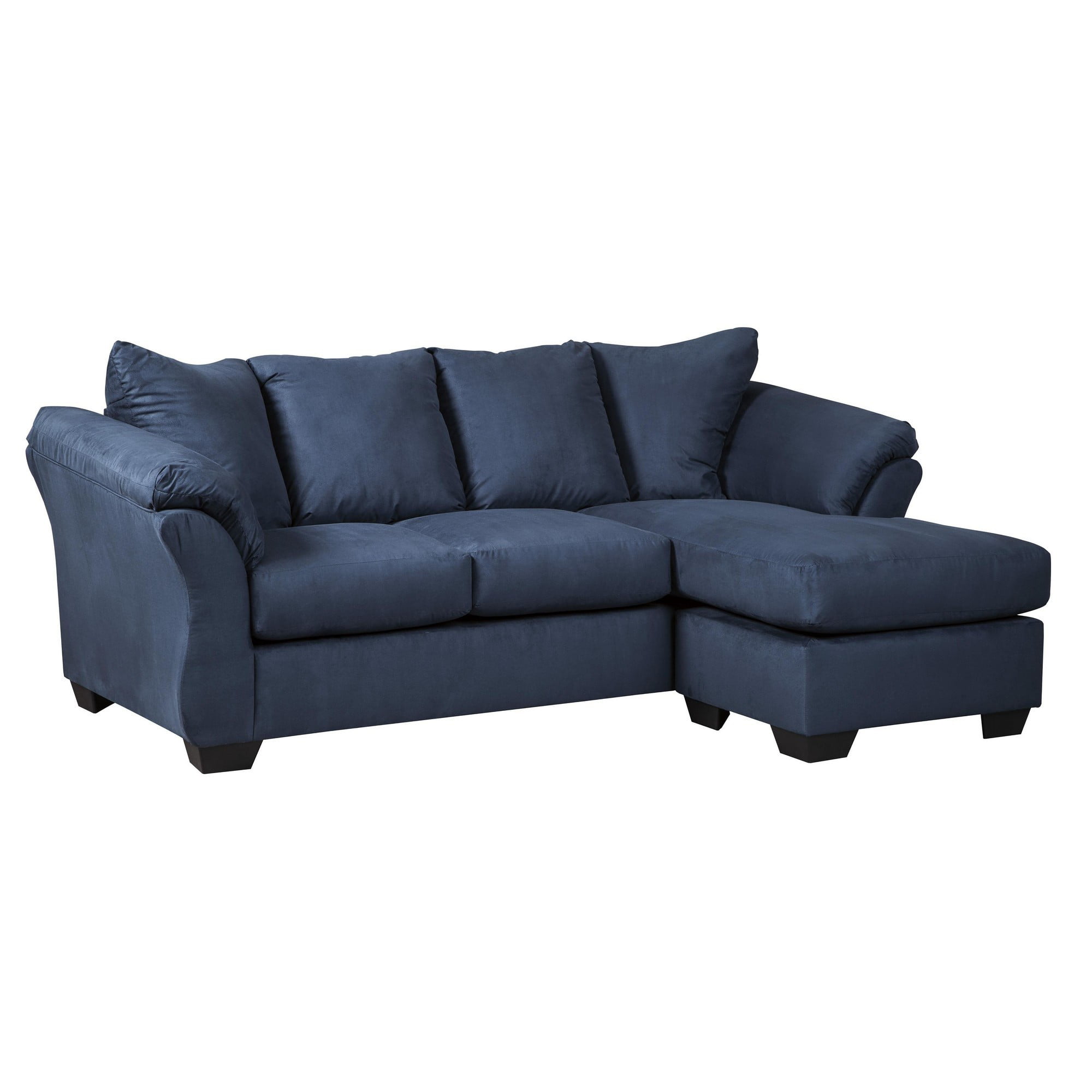 Benzara Fabric Upholstered Sofa Chaise with Pillow Arms