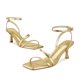 thumbnail image 2 of Sandalias con tiras Heels wetkiss Gold Kitten para mujer, talla 7.5, 2 of 8