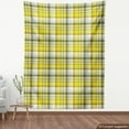 thumbnail image 3 of Ambesonne Grey Yellow Fabric by the Yard Upholstery, Vibrant Madras Plaid, 3 Yards, Yellow Multicolor, 3 of 4