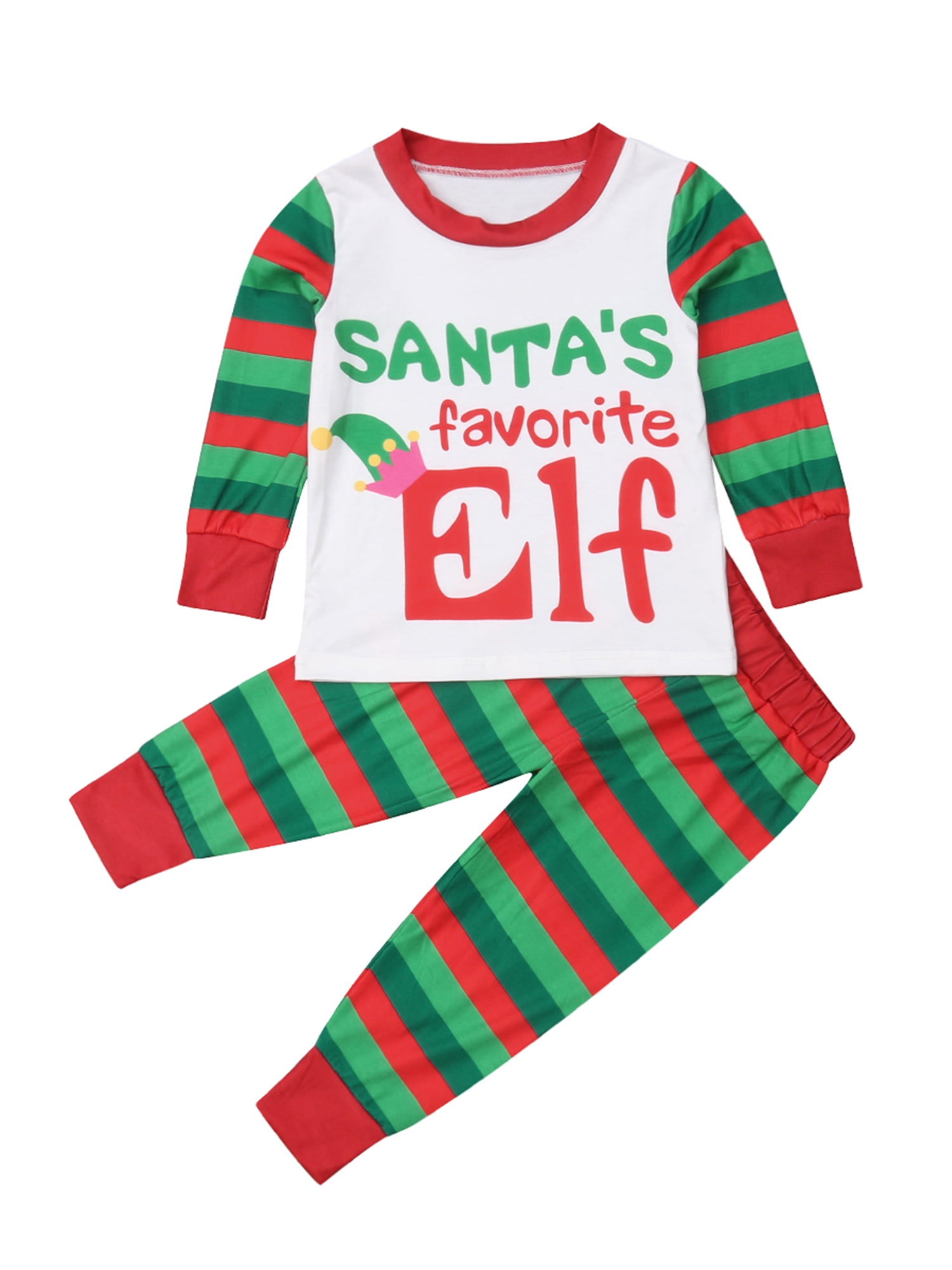 Meufam Matching Family Pajamas Sets Christmas PJ's with Elk Sleigh Printed Long Sleeve Blue Tee and Pants Sleepwear Outfits