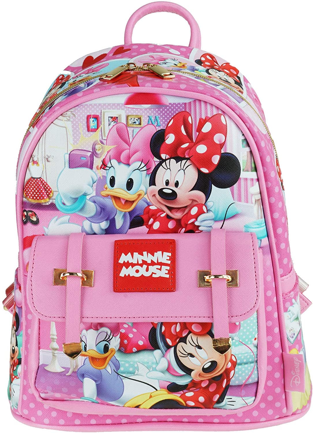 psychologie vermomming Ooit Minnie Mouse and Friends 11" Faux Leather Mini Backpack - A20523 -  Walmart.com