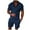Blue, variant on Men's Spring Summer 2-Piece Tracksuit, Short Sleeve Polo Shirt and Shorts, Casual Sport Suit For Hot Weather Outdoor Activities,Yellow,M