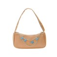 thumbnail image 1 of Vintage Women Butterfly Chain PU Small Shoulder Bag Solid Color Underarm Bags, 1 of 9