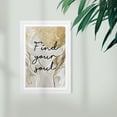 thumbnail image 2 of Wynwood Studio Typography and Quotes Framed Wall Art Prints 'Find Your Soul Light' Inspirational quotes - Gold, White, 13" x 19", 2 of 4