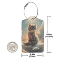 thumbnail image 4 of Cauagu Sunshine Cloud Kitten Pattern Luggage Tags,Leather Luggage Tags Personalized Luggage Tag Travel Tags Privacy Cover ID Label for Travel Bag Suitcase-2 PCS, 4 of 5