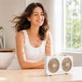thumbnail image 7 of Dual Head Desktop Fan,5 Speed USB Air Circulation Fan with High Wind,Portable Cooling Fan for Office Bedroom Home Window Desk Use, 7 of 7