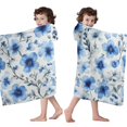 thumbnail image 4 of Pioneer Flower Floral Print Pattern Hooded Bath Towel，60"x35" for Ages 3 To 12 Kids, Quick Dry Lightweight Soft Microfiber Hood Beach Towel Cover Up for Kids, 4 of 7