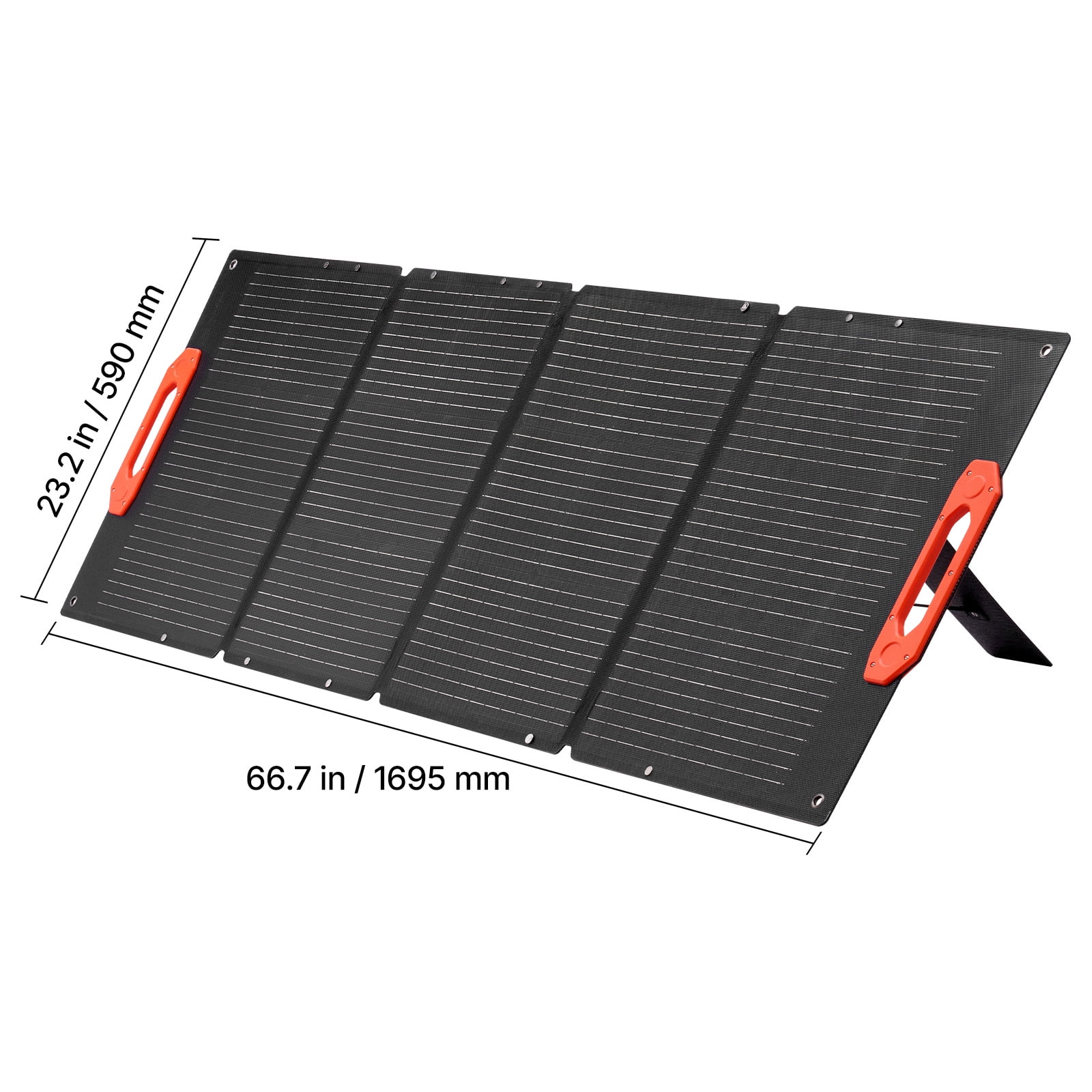 VEVOR 150W Foldable Monocrystalline Solar Panel, 23% Efficiency Portable ETFE Mono Solar Panel Charger with MC4 Output, Type-C, QC3.0 USB & DC Ports, IP67 Waterproof for Power Stations Camping Hiking