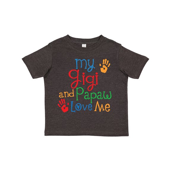 Inktastic Gigi and Papaw Love Me Grandchild Boys or Girls Toddler T-Shirt